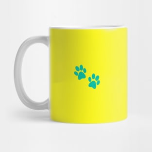 Blue Dog Paw Mug